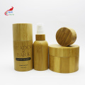 cream lotion bamboo cosmetic jar container dropper pump bottle packaging BJ-202B